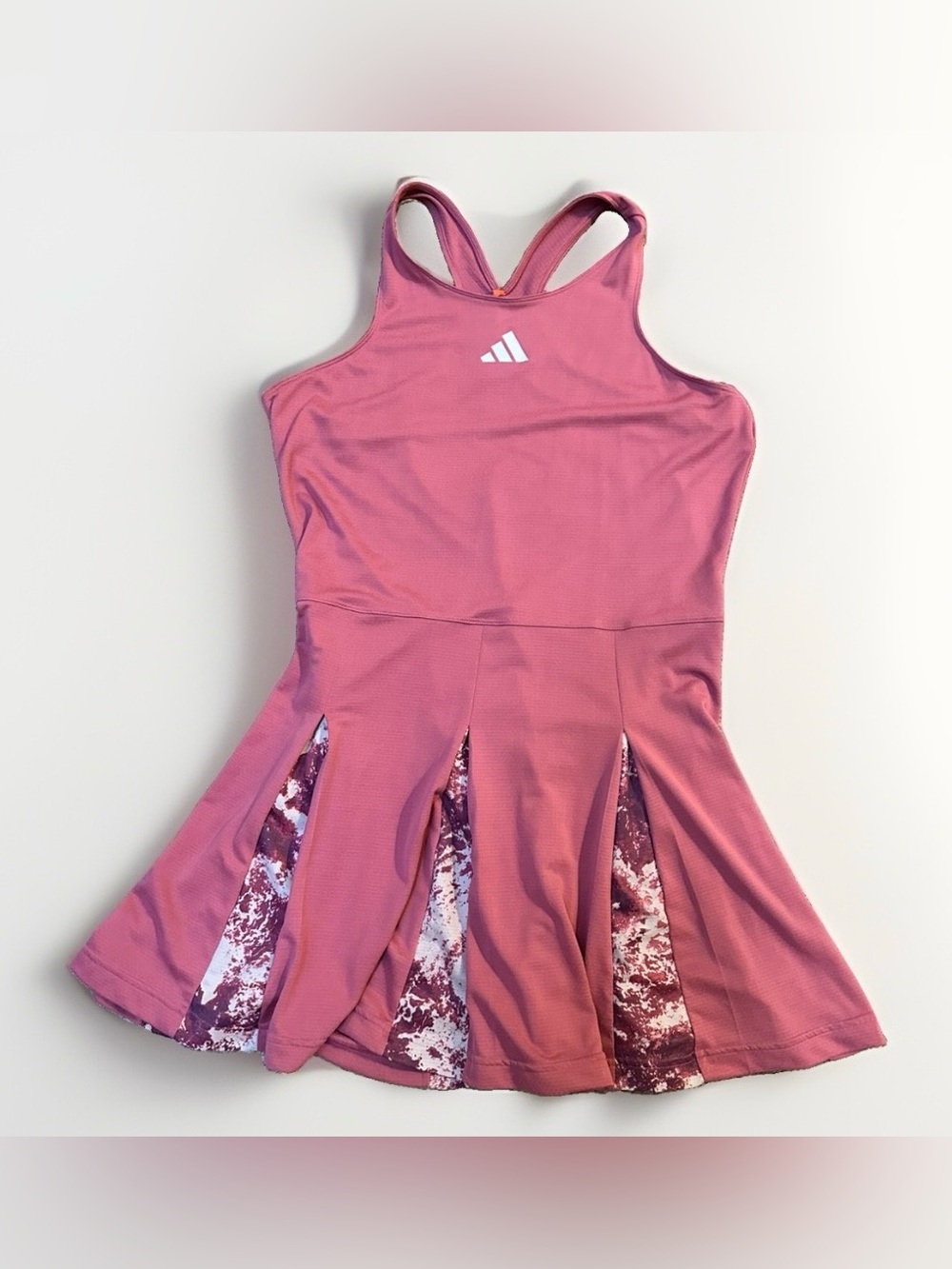 Adidas Tennis Dress Pink Pleated Feminine Sporty Pickleball Activewear Sz XL